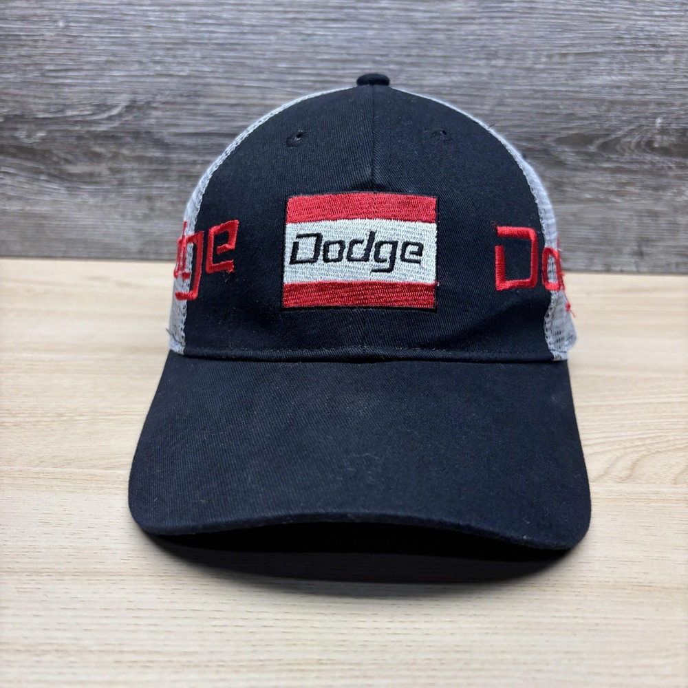 Dodge Hat Cap Snap Back Black Gray Red Trucker Mesh Embroidered Mens Automotive